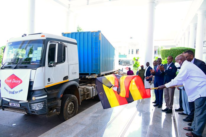 PRESIDENT MUSEVENI FLAGS OFF $8MILLION MILK TO ALGERIA
