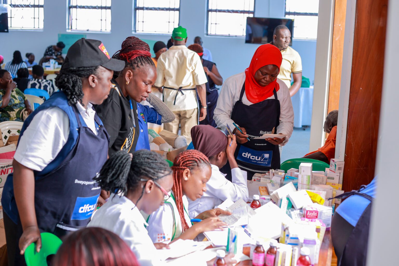 DFCU BANK,ROTARY EXTENDS FREE MEDICAL CARE TO THOUSANDS IN MUKONO AND BWEYOGERERE